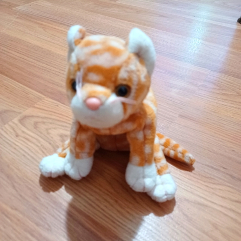 -TY Beanie Babies - Amber The Gold Tabby Cat